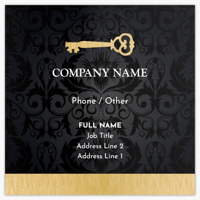 Design Preview for Design Gallery: Locksmiths Ultra-Thick Business Cards, Square (65 x 65 mm)