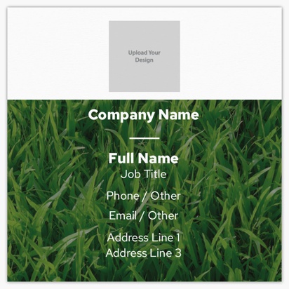 Design Preview for Design Gallery: Landscaping & Gardening Matte Visiting Cards, Square (63.5 x 63.5 mm)