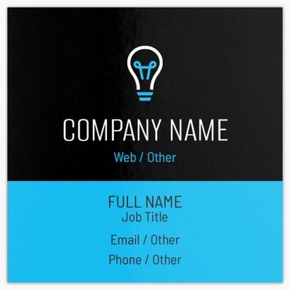 Design Preview for Electricians Standard Business Cards Templates, Square (2.5" x 2.5")