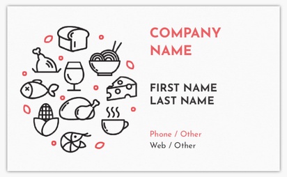 Design Preview for Design Gallery: Food Catering Classic Visiting Cards