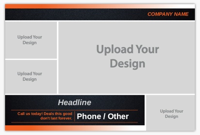 A monogram foil black orange design for Modern & Simple with 4 uploads
