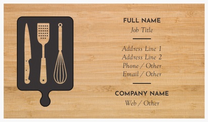Design Preview for Design Gallery: Restaurants Natural Textured Business Cards