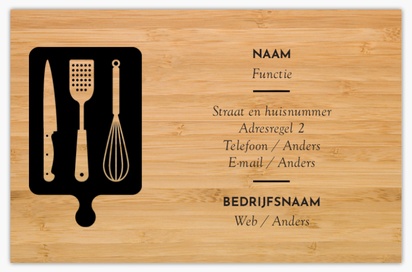 Voorvertoning ontwerp voor Ontwerpgalerij: Restaurants Matte visitekaartjes