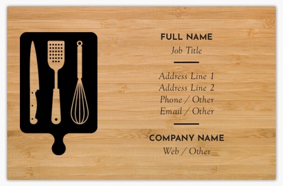 Design Preview for Design Gallery: Food Catering Natural Uncoated Business Cards