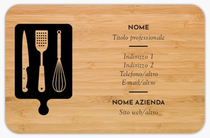 Anteprima design per Galleria di design: biglietti da visita con angoli arrotondati per alimentari, Arrotondati Standard (85 x 55 mm)