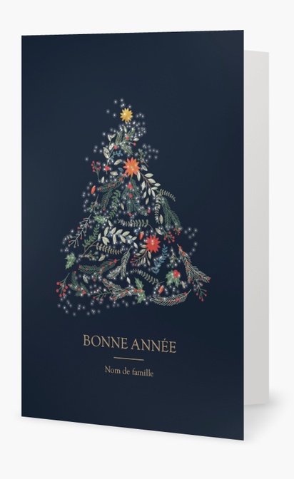 Aperçu du graphisme pour Galerie de modèles : carte de vœux pour arbres et guirlandes, 18.2 x 11.7 cm  Pliées