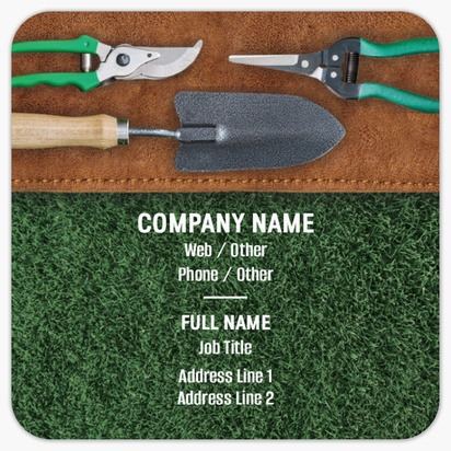 Design Preview for Design Gallery: Landscaping & Gardening Rounded Corner Business Cards, Rounded Square (65 x 65 mm)
