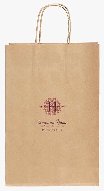 Design Preview for Design Gallery: Beauty Consulting & Pampering Paper Bags, 35.5 x 24 x 12 cm