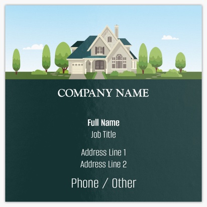 Design Preview for Property & Estate Agents Square Business Cards Templates