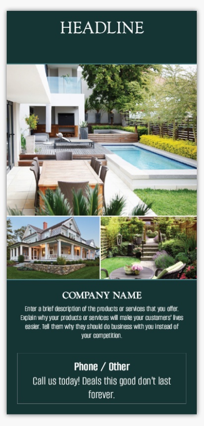 Design Preview for Flyers for Real Estate Agents Templates and Examples,  No fold DL