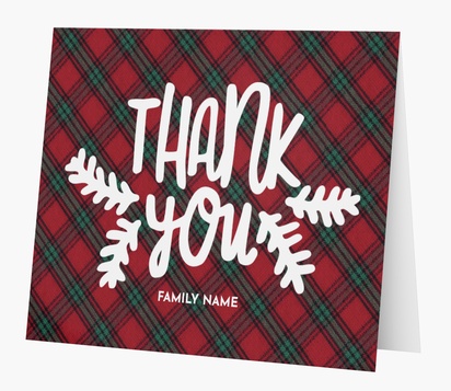 Design Preview for Design Gallery: Seasonal Thank You Cards, Folded