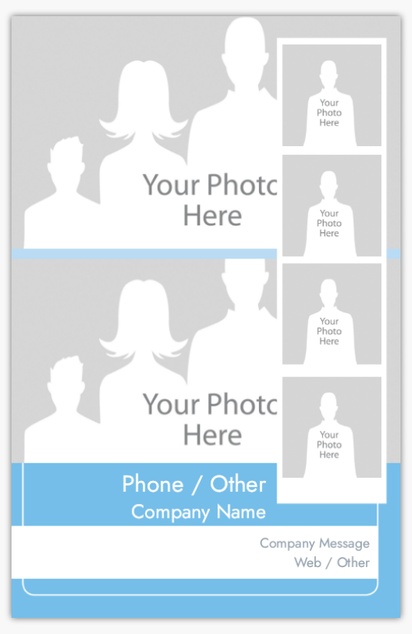 A 3 photos vertical blue white design for Modern & Simple with 6 uploads