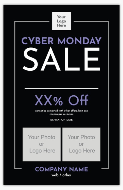A logo cyber monday black gray design for Modern & Simple with 3 uploads