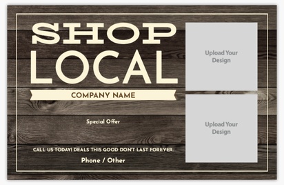 A rustic buy local gray design for Purpose with 2 uploads