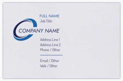 Design Preview for Design Gallery: Marketing & Public Relations Linen Business Cards