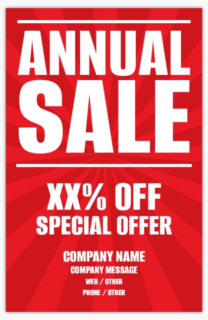 A annual sale sale red white design for General Party