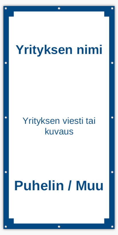 Mallin esikatselu Mallivalikoima: Talous & Vakuutus Reikävinyylibanderollit, 122 x 244 cm