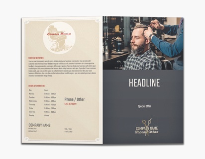 Design Preview for Hair Salons Custom Brochures Templates, 8.5" x 11" Bi-fold