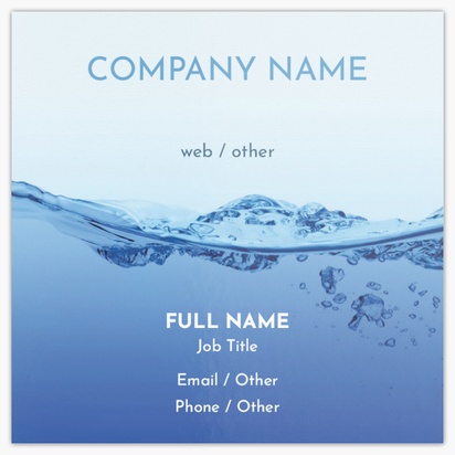 Design Preview for Pool & Spa Care Standard Business Cards Templates, Square (2.5" x 2.5")