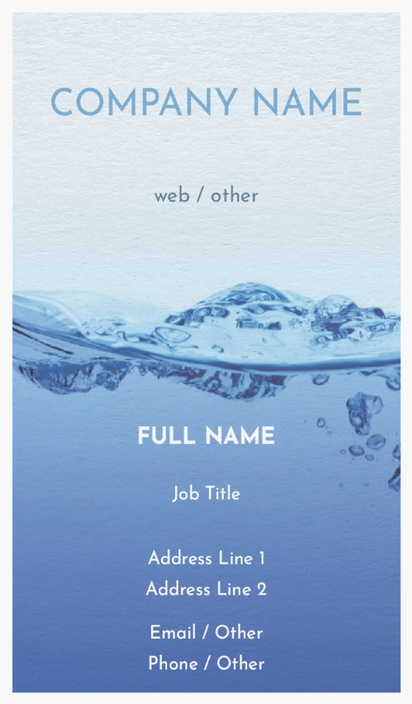 Design Preview for Design Gallery: Pool & Spa Care Natural Textured Business Cards