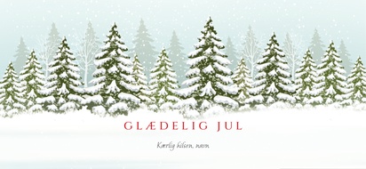 Forhåndsvisning af design for Designgalleri: Erhverv Julekort, 21 x 9.5 cm  Enkeltsidet
