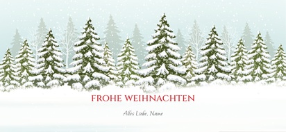 Designvorschau für Designgalerie: Weihnachtskarten Bäume & Kränze, 21 x 9.5 cm  Flach