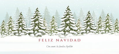 Vista previa del diseño de Galería de diseños de tarjetas de navidad para árboles y guirnaldas, 21 x 9,5 cm  Plano