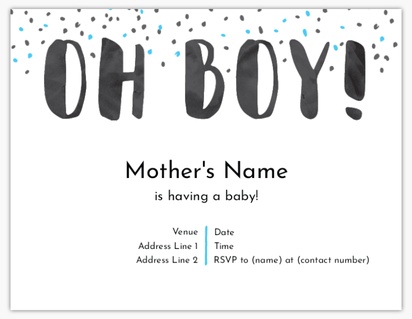 Design Preview for Design Gallery: Patterns & Textures Baby Shower Invitations, 5.5" x 4"