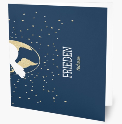 Designvorschau für Designgalerie: Weihnachtskarten Friedenssymbole, 14 cm x 14 cm  Klappformat