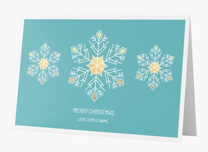 Design Preview for Design Gallery: Snowflakes & Winter Scenes Personalized Christmas Cards, Rectangular 18.2 x 11.7 cm