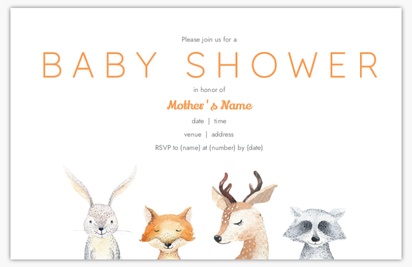 A shower woodland animal shower cream orange design for Animals