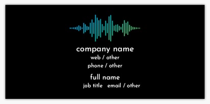 Design Preview for Design Gallery: Music Standard Business Cards, Small (85 x 40 mm)