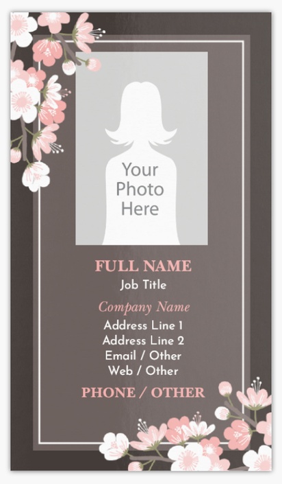 A floral vertical gray design for General Party with 1 uploads