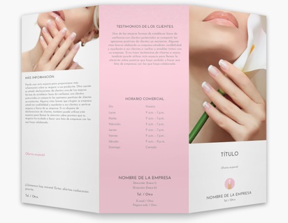 Un belleza salón de uñas diseño rosa gris para Moderno y sencillo