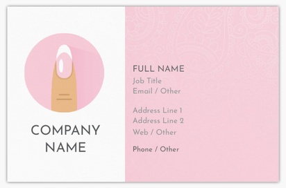 Design Preview for Design Gallery: Nail Salons Metallic Business Cards