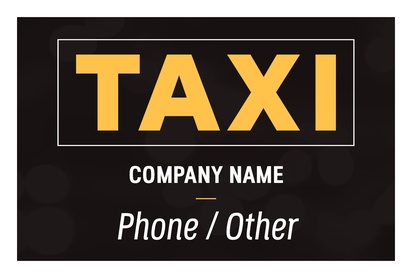 Design Preview for Design Gallery: Taxi Service Corflute Signs, 457 x 686 mm