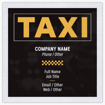 A taxi transportation black yellow design