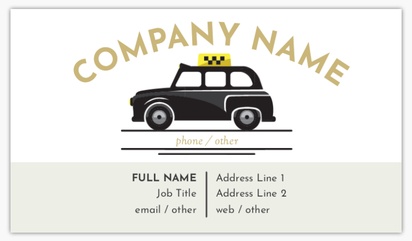 Design Preview for Taxi Service Ultra Thick Business Cards Templates