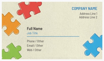 Design Preview for Design Gallery: Tutoring & Training Natural Textured Business Cards