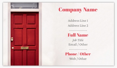 A property rental red door white red design