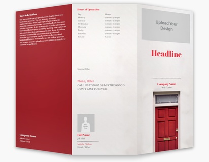 A red door property rental white red design with 2 uploads