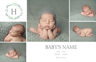 Design Preview for Design Gallery: Birth Announcements Invitations and Announcements, Flat 11.7 x 18.2 cm