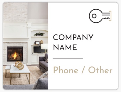 A property manager foil white gray design for Modern & Simple