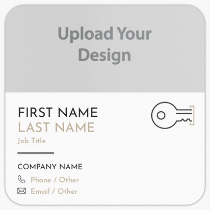 Design Preview for Mortgages & Loans Rounded Corner Business Cards Templates, Square (2.5" x 2.5")