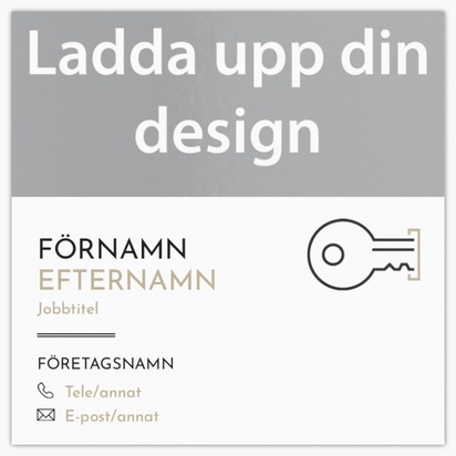 Förhandsgranskning av design för Designgalleri: Låssmed Extratjocka visitkort, Fyrkantiga (65 x 65 mm)