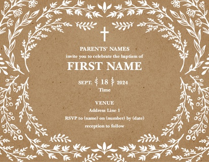 Design Preview for Design Gallery: Religious Invitations and Announcements, Flat 10.7 x 13.9 cm