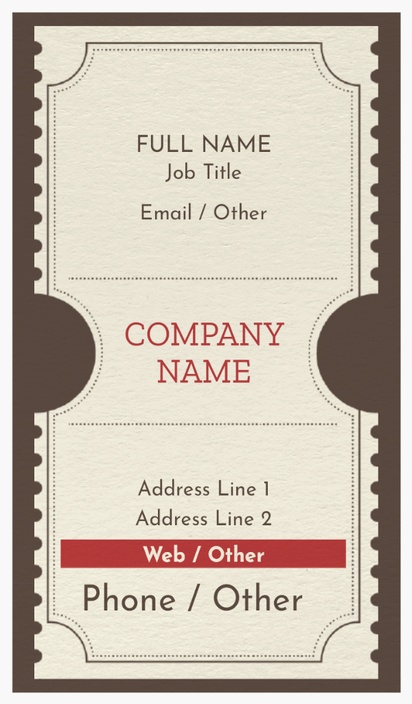 Design Preview for Design Gallery: Movies & Film Natural Textured Business Cards