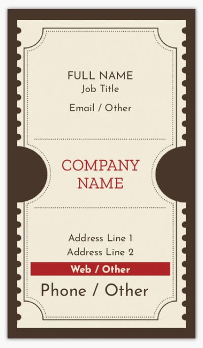 Design Preview for Design Gallery: Movies & Film Matte Visiting Cards, Standard (89 x 51 mm)