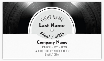 Design Preview for Design Gallery: Music Matte Visiting Cards, Standard (89 x 51 mm)