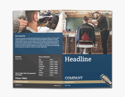Design Preview for Design Gallery: Barbers Custom Brochures, 8.5" x 11" Bi-fold